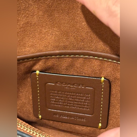 COACH Tabby Shoulder Bag 26 Polished Pebble Leather Brass/Dark Stone NWOT - Picture 12 of 14